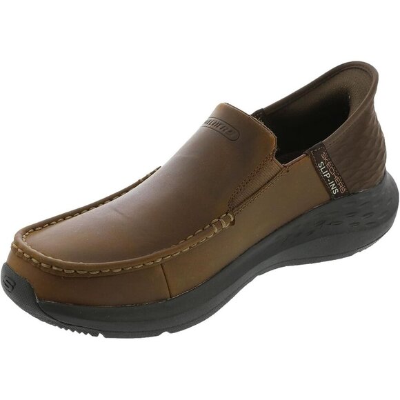 〽️Closed Toe Loafers Sneakers Men\'s Brown Leather Slip On Warm Comfortable main image 4